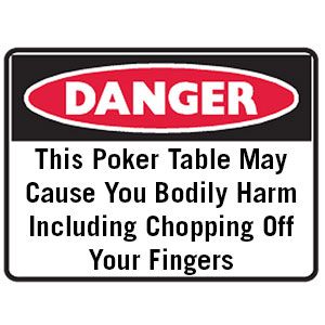 Poker Table Set Recalled After Player’s Finger Chopped Off