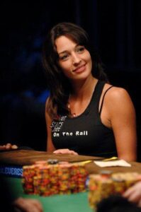 Kara Scott playing poker