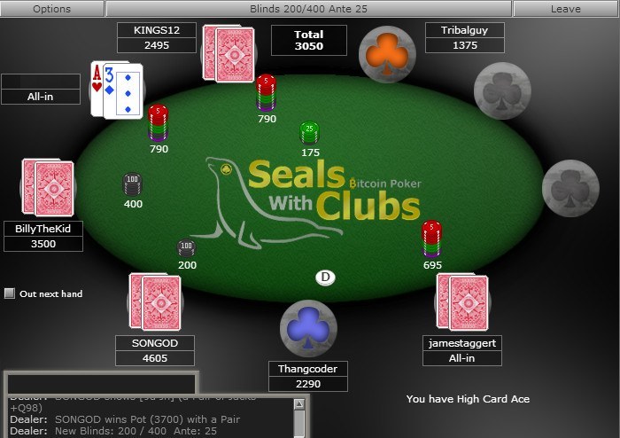 Seals with Clubs Bitcoin-Only Poker Site Flatlines Amid Security Concerns