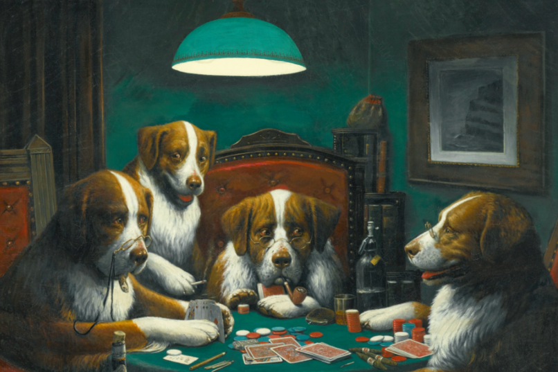 Poker Game  Cassius Marcellus Coolidge Sothebys $658,000