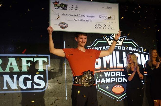 Poker Player Aaron Jones Wins DraftKings Fantasy Football World Championship for $5 Million