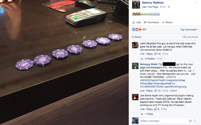 Sammy Watkins, NFL Star, Ditches Voluntary Workouts in Favor of Poker