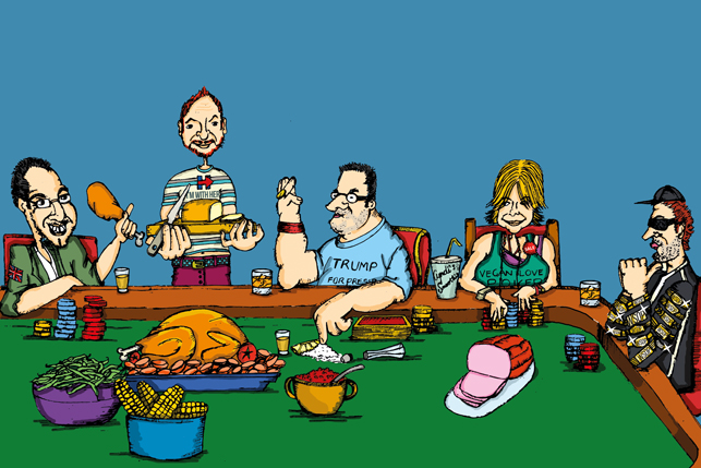 An Imaginary Thanksgiving Dinner with the Cantankerous Poker Stars