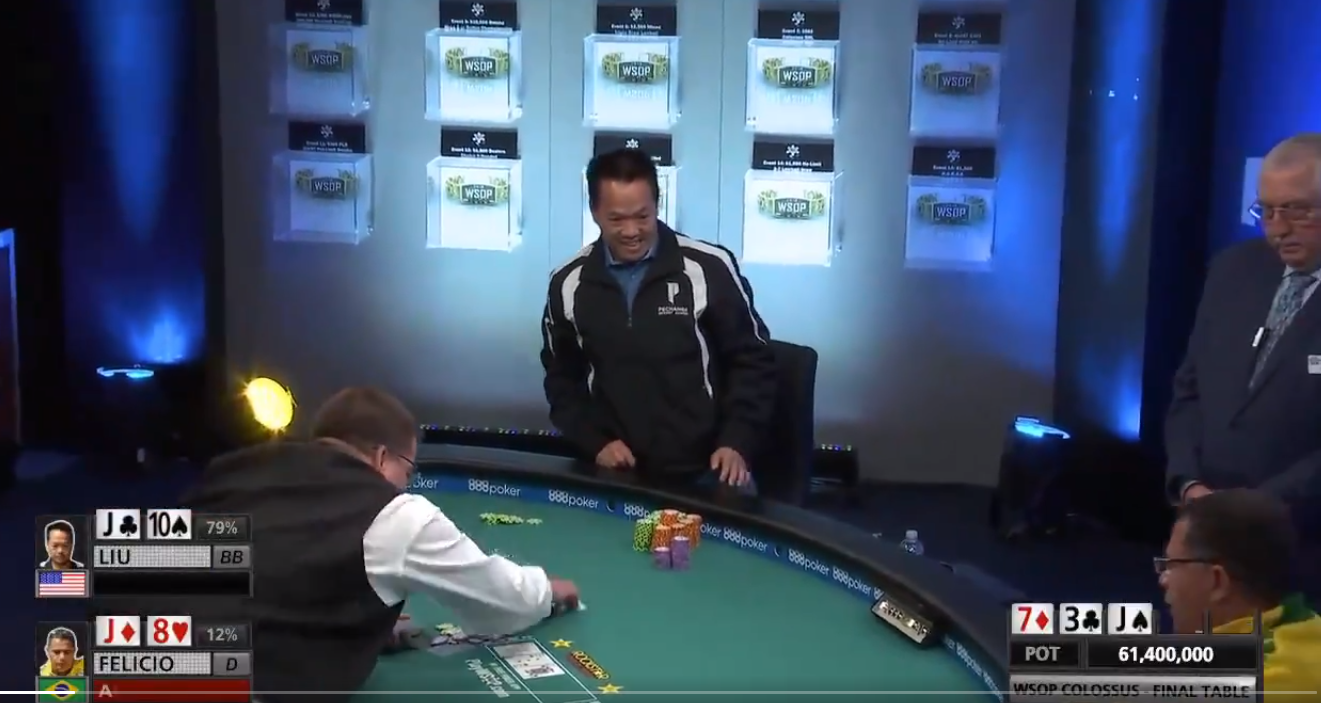 See Sang Liu Snatch Defeat from Jaws of $1M Victory in WSOP Colossus Before the River (Video)