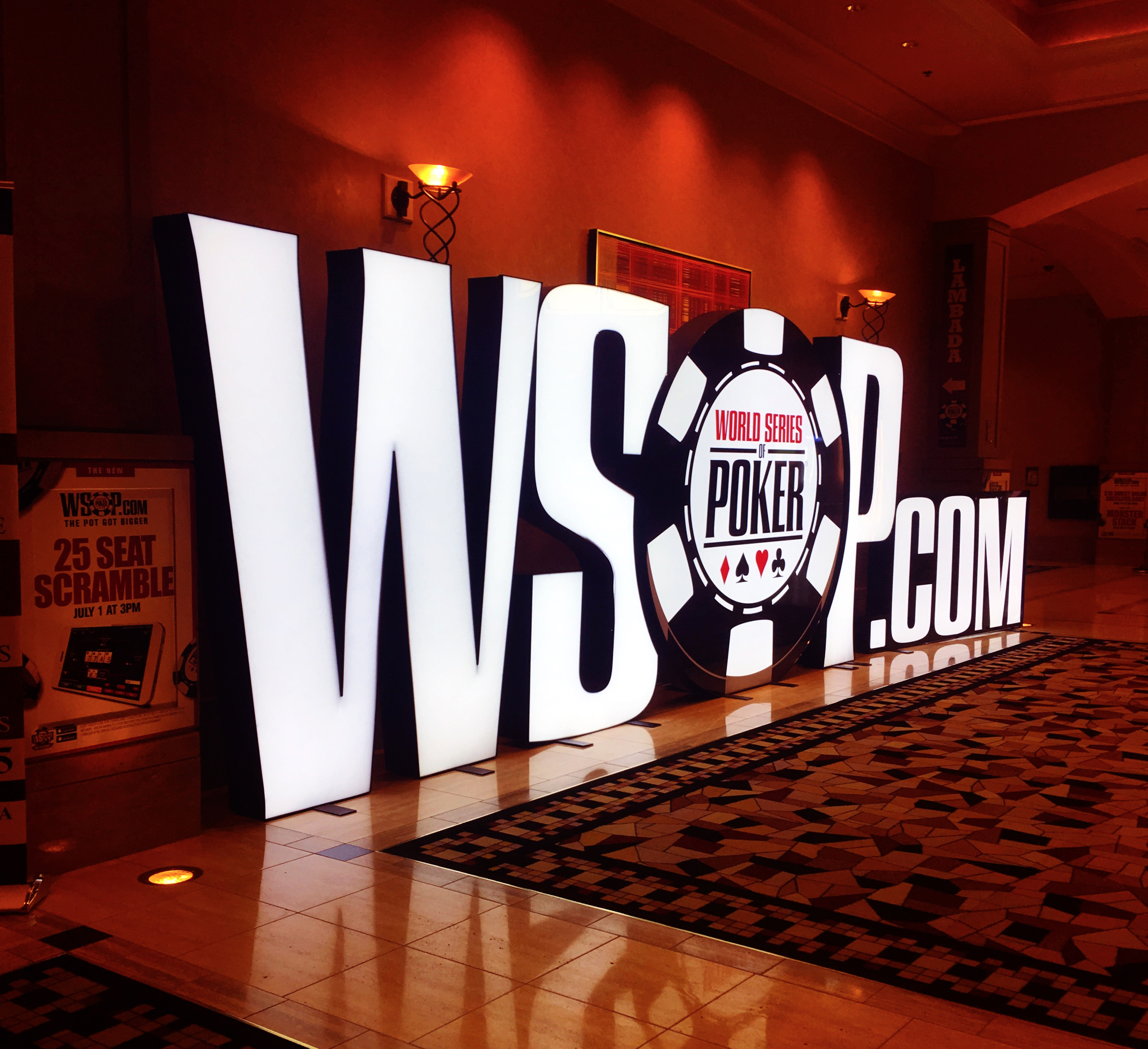 WSOP sign at the Rio