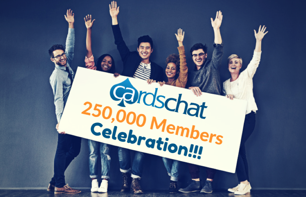 CardsChat Forum Grows to 250,000 Members: Month of Celebration Brings Freerolls, Added Money, and Merch