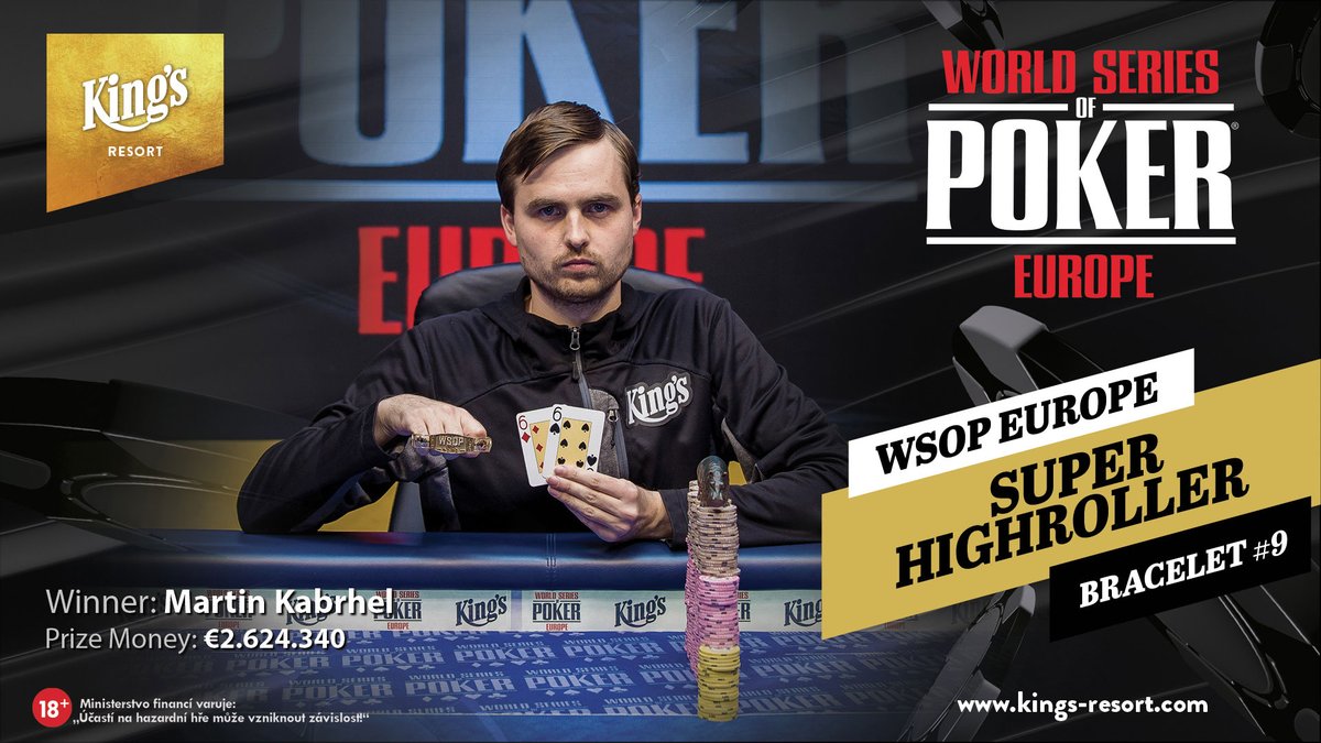 Martin Kabrhel Wins WSOP Europe €100K Super High Roller for €2.6 million
