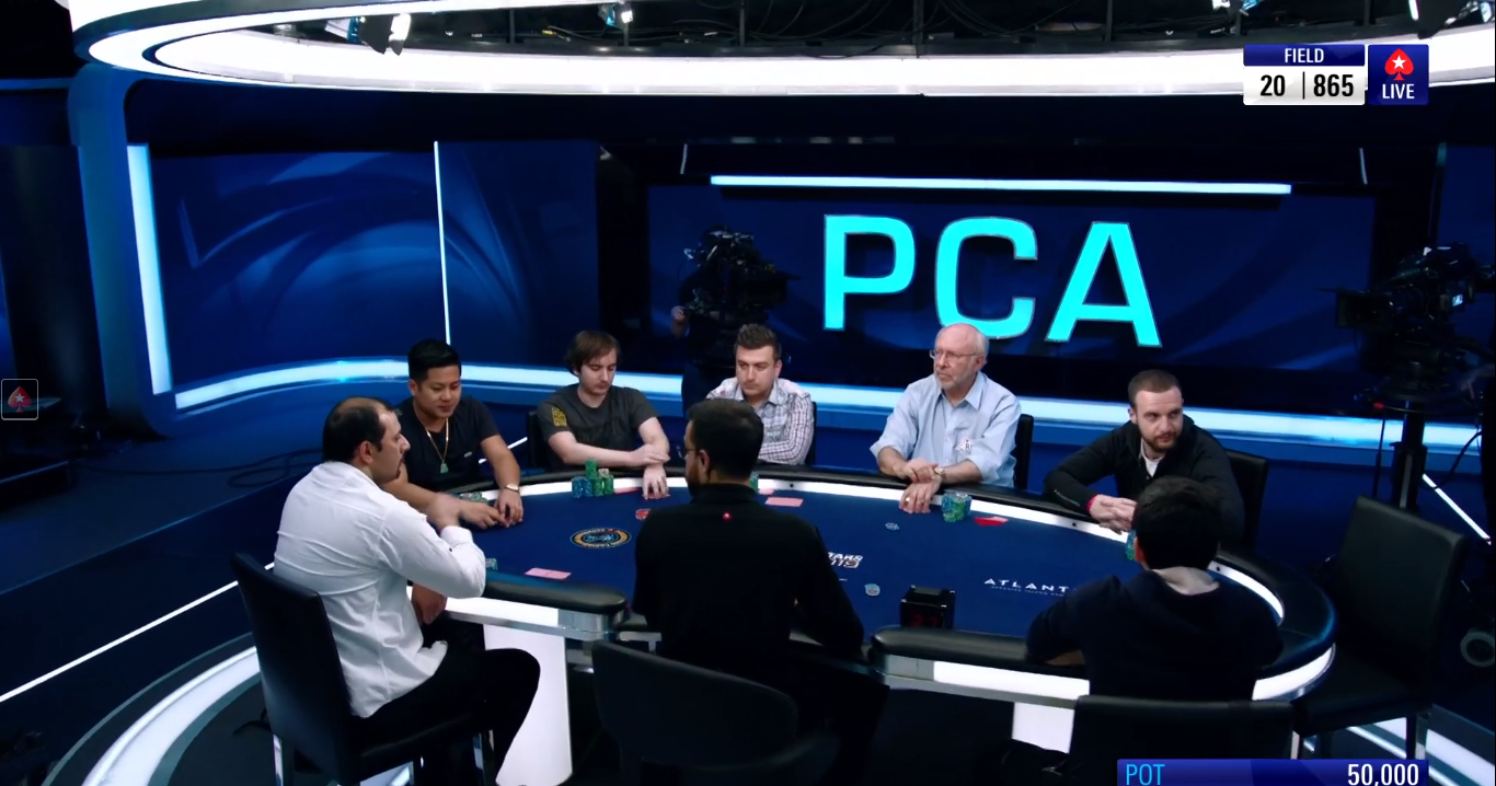 PCA Main Event Down to Final 20, Four Players Over 100 Big Blinds