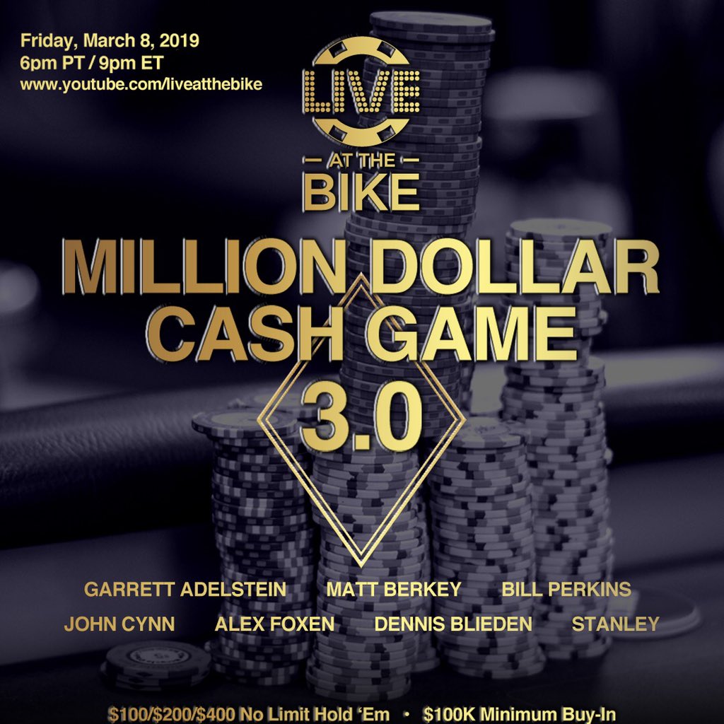 Million Dollar Cash Game 3.0: ‘Live at the Bike’ Hosts Another Epic Poker Game Friday