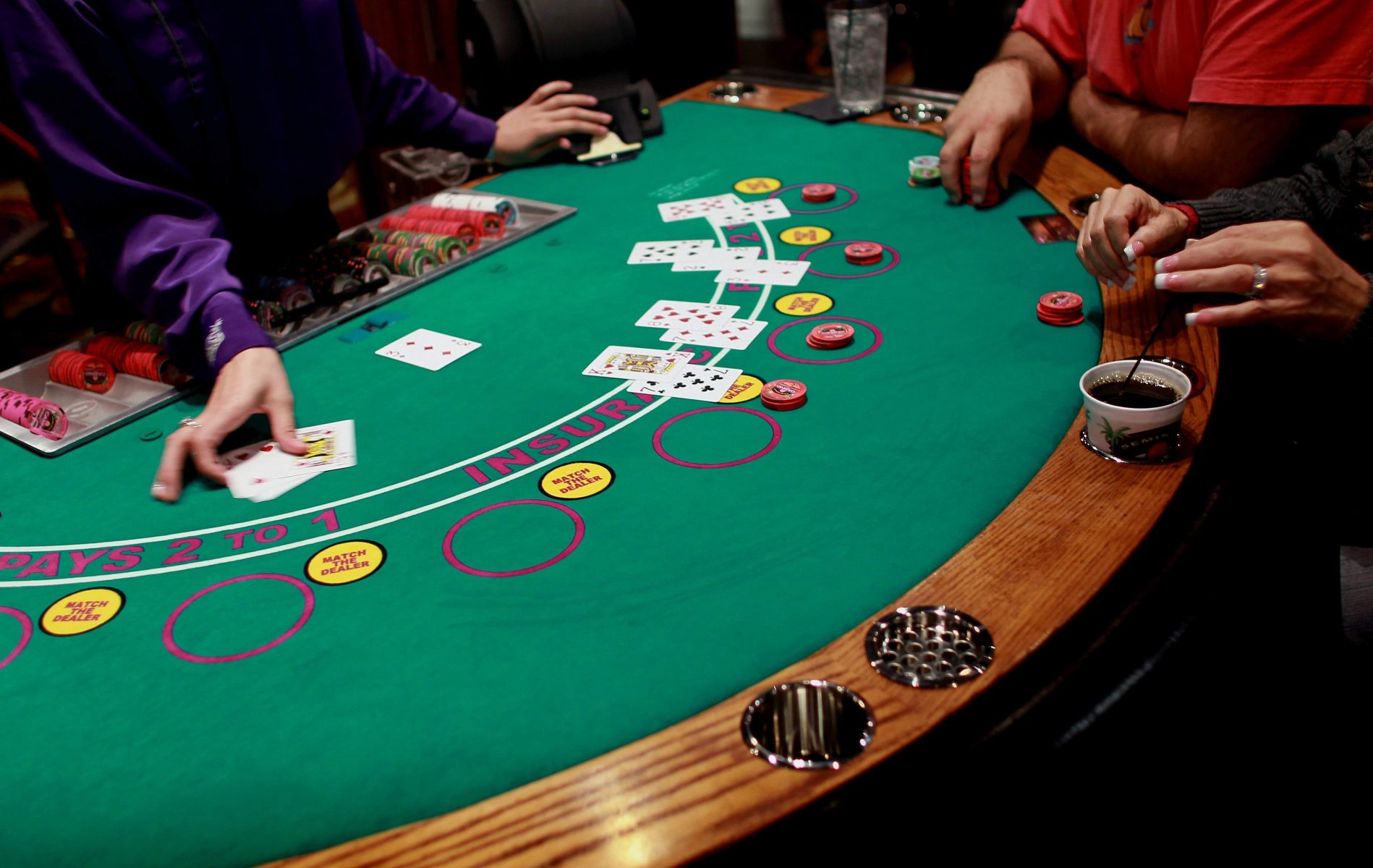 Blackjack table