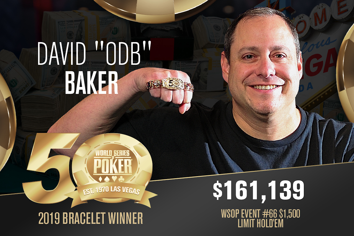 David ‘ODB’ Baker Wins Limit Hold’em Bracelet as WSOP Main Event Begins