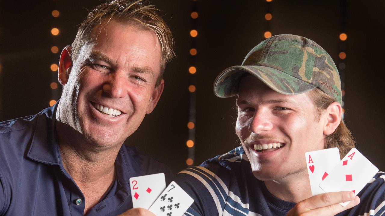 Shane Warne Bowled Over by Son Jackson in Charity Poker Tournament