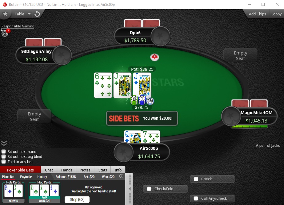 PokerStars’ Side Bets Feature Goes Live to Mixed Reactions