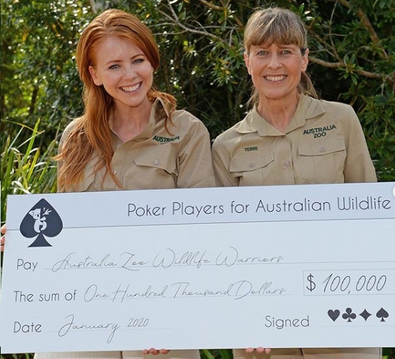 Lynn Gilmartin Presents Australia Zoo Owner Terri Irwin with Mega-Donation