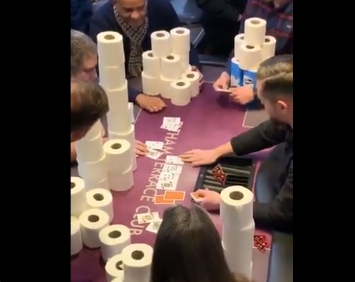 Toilet paper poker