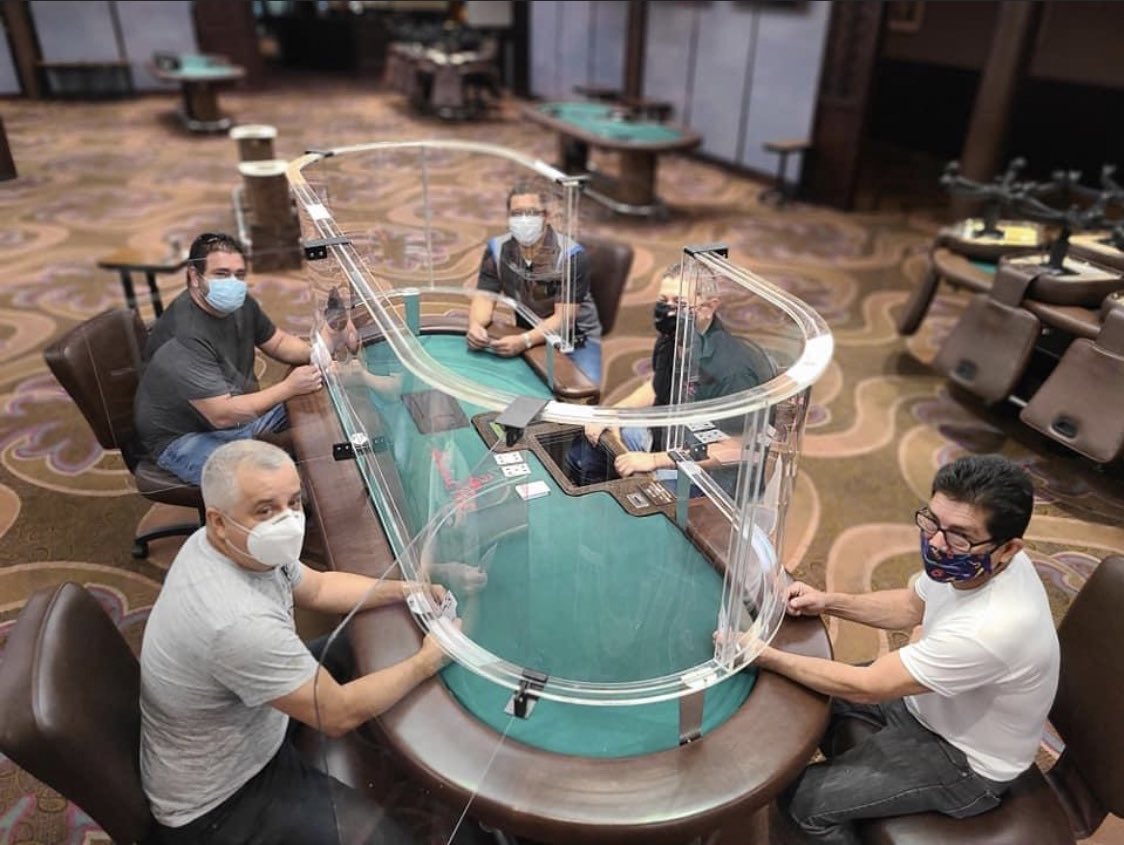 plexiglass poker tables