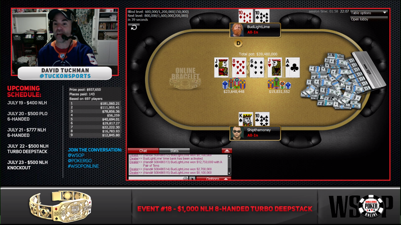 Scott “BudLightLime” Hempel Reaches Back-To-Back WSOP Final Tables, Ships $1K NLH Bracelet