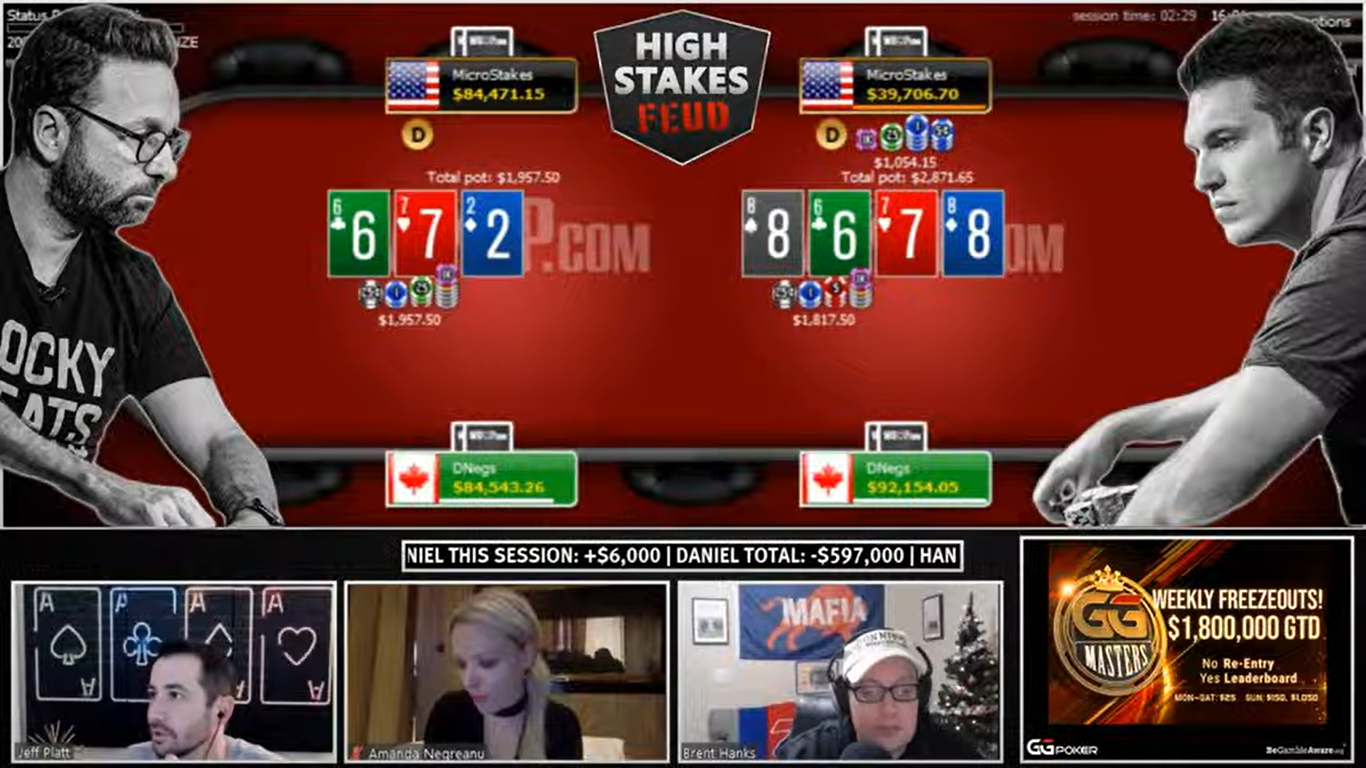 Back and Forth Session Full of Big Pots Leads to Small Loss for Negreanu