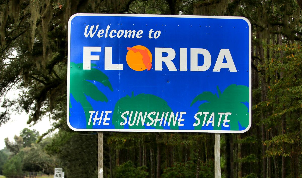 Florida welcome sign