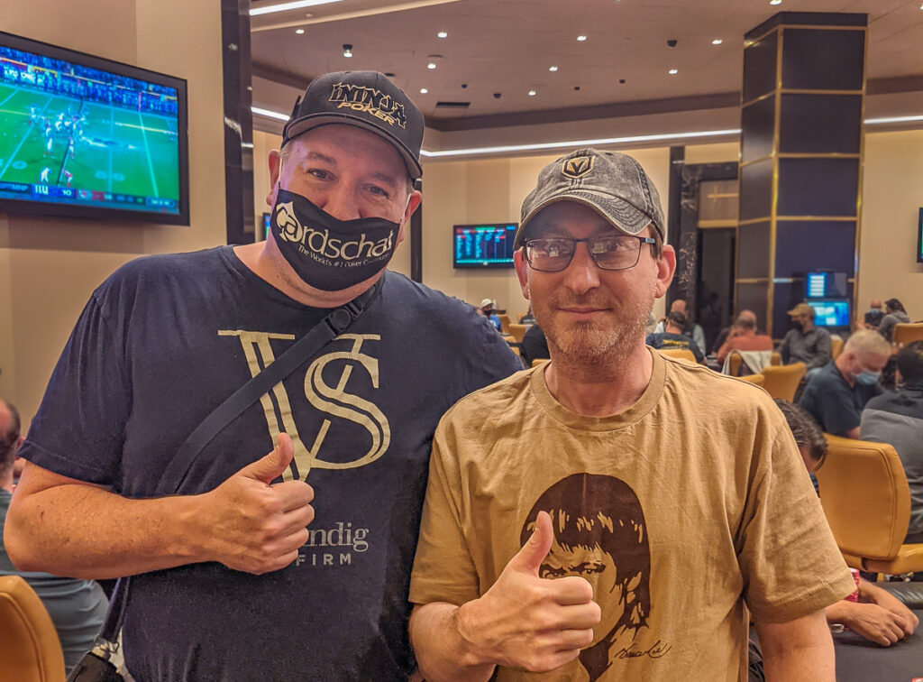 Zach Gensler and Chris Fox Wallace at Resorts World Poker