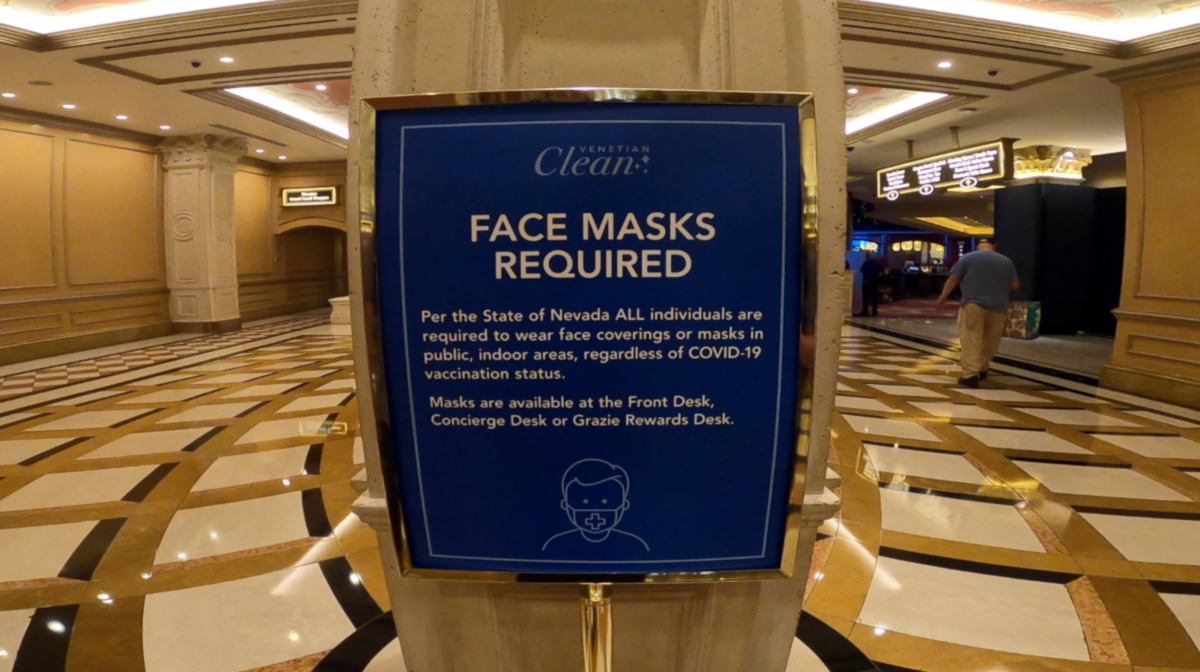 casino mask sign