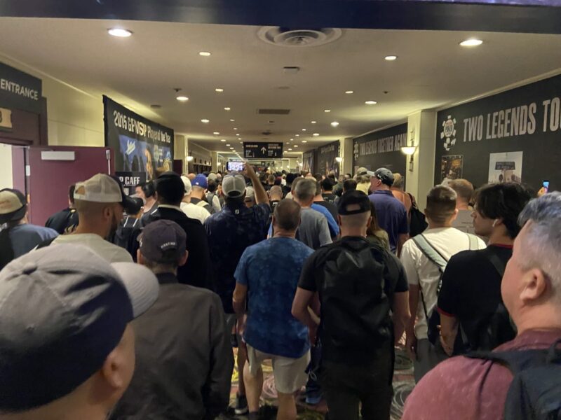 The walk from the WSOP tournament areas at Bally's offers tighter hallways than what players experienced at Rio. (Image: Johnny Kampis)