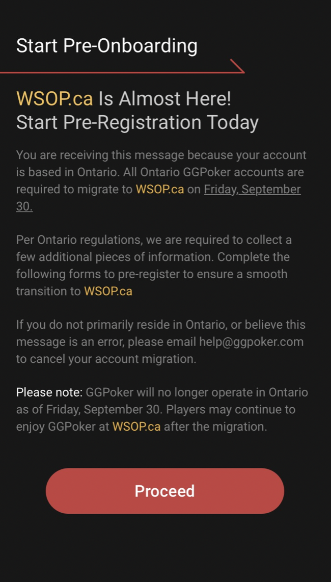 WSOP.ca will Launch in Ontario on Sept. 30