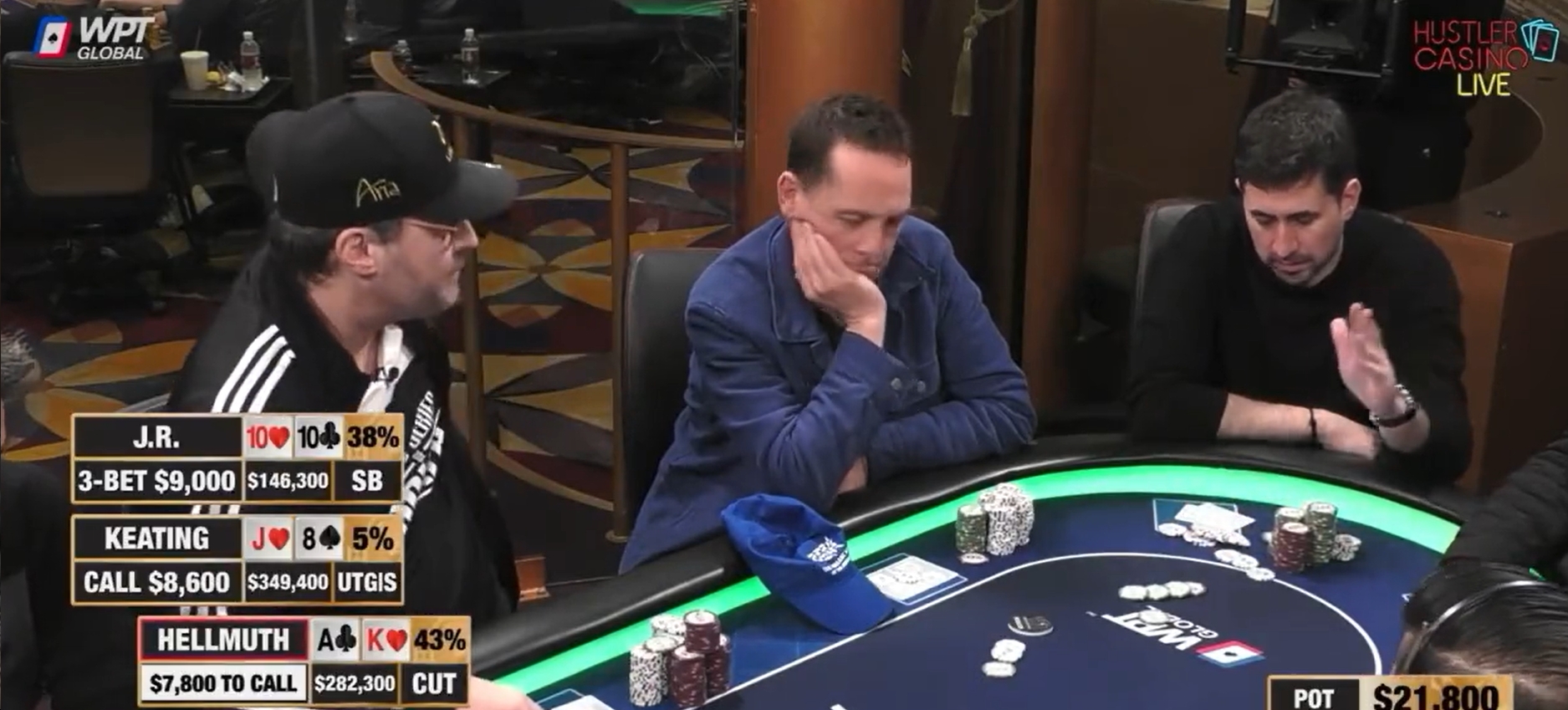 Phil Hellmuth Plays Controversial Hand on Hustler Casino Live