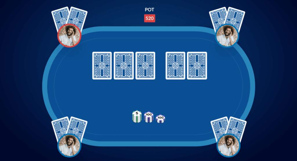 Playing free online poker game with Replay
