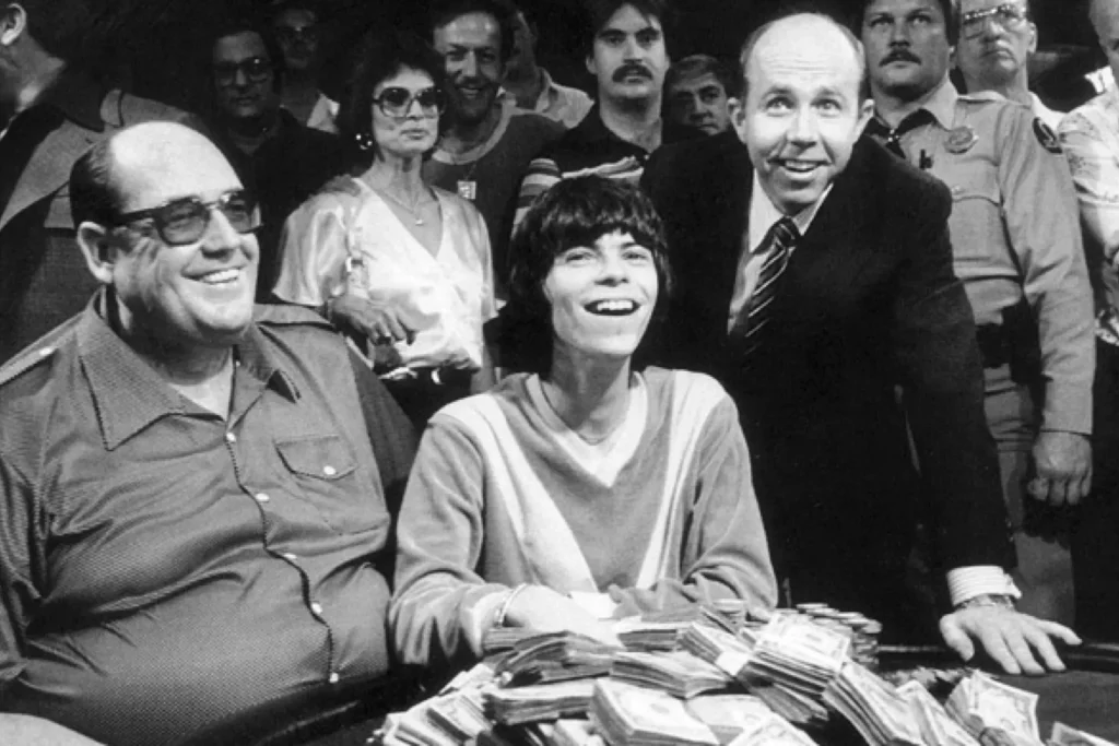 Poker players Doyle Brunson and Stu Ungar at the World Series of Poker Main Event final table