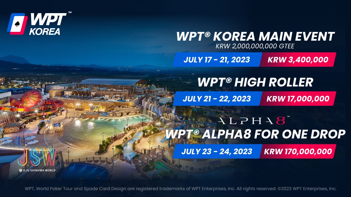 WPT Korea to Host First One Drop Poker Event in Asia